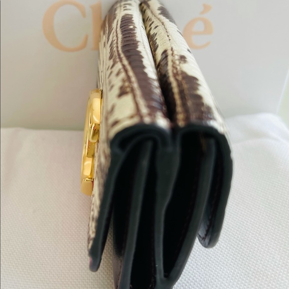 Authenic Chloe C Mini Tri Fold Emboss Wallet - Picture 8 of 9